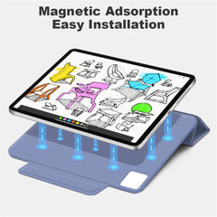 Leather Case for iPad Air 13 (2025) / (2024) / Pro 12.9 (2022) / (2021) / (2020) / (2018) Magnetic Clasp Tri-Fold Stand Cover