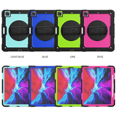Tablet Case for iPad Pro 12.9 (2022) / (2021) / (2020) / (2018) Swivel Kickstand Hand Strap PC + Silicone Cover with Shoulder Strap