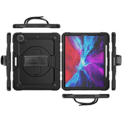 Tablet Case for iPad Pro 12.9 (2022) / (2021) / (2020) / (2018) Swivel Kickstand Hand Strap PC + Silicone Cover with Shoulder Strap