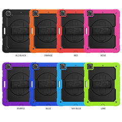 Tablet Case for iPad Pro 12.9 (2022) / (2021) / (2020) / (2018) Swivel Kickstand Hand Strap PC + Silicone Cover with Shoulder Strap