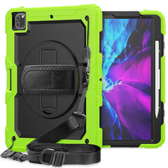 Tablet Case for iPad Pro 12.9 (2022) / (2021) / (2020) / (2018) Swivel Kickstand Hand Strap PC + Silicone Cover with Shoulder Strap
