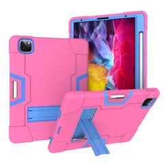 Color Splicing Shock Proof TPU + PC + Silicone Hybrid Case with Kickstand for iPad Pro 12.9 (2022) (2021) (2020)