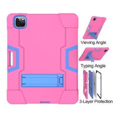 Color Splicing Shock Proof TPU + PC + Silicone Hybrid Case with Kickstand for iPad Pro 12.9 (2022) (2021) (2020)