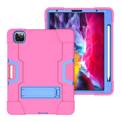 Color Splicing Shock Proof TPU + PC + Silicone Hybrid Case with Kickstand for iPad Pro 12.9 (2022) (2021) (2020)