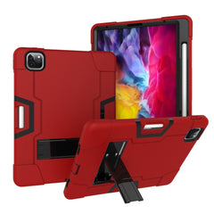 Color Splicing Shock Proof TPU + PC + Silicone Hybrid Case with Kickstand for iPad Pro 12.9 (2022) (2021) (2020)