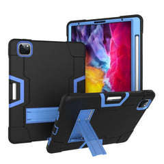 Color Splicing Shock Proof TPU + PC + Silicone Hybrid Case with Kickstand for iPad Pro 12.9 (2022) (2021) (2020)