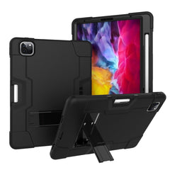 Color Splicing Shock Proof TPU + PC + Silicone Hybrid Case with Kickstand for iPad Pro 12.9 (2022) (2021) (2020)