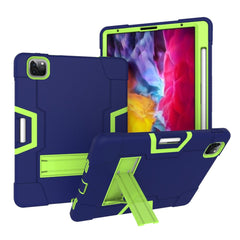 Color Splicing Shock Proof TPU + PC + Silicone Hybrid Case with Kickstand for iPad Pro 12.9 (2022) (2021) (2020)