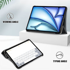 PU Leather Cover for iPad Air 11 (2025) / (2024) / Air (2020) / Air (2022) Tri-Fold Stand Folio Tablet Case