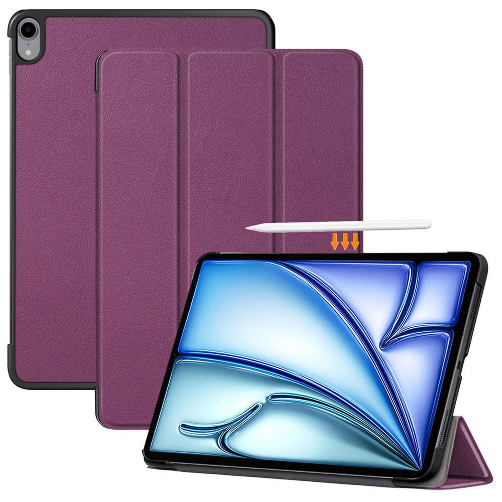 PU Leather Cover for iPad Air 11 (2025) / (2024) / Air (2020) / Air (2022) Tri-Fold Stand Folio Tablet Case