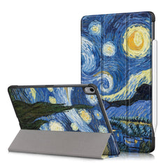 Pattern Printing Tri-Fold Stand PU Leather Magnetic Cover for iPad Air 11 (2025) / (2024) / Air (2020) / Air (2022)