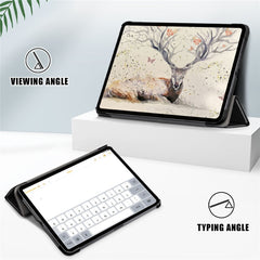 Pattern Printing Tri-Fold Stand PU Leather Magnetic Cover for iPad Air 11 (2025) / (2024) / Air (2020) / Air (2022)