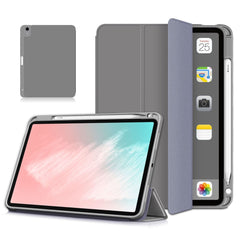 Auto Wake / Sleep Litch Skin PU Leather Tri-Fold Stand Case with Pencil Holder for iPad Air 11 (2025) / (2024) / Air (2020) / Air (2022)