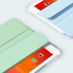 Auto-Sleep-and-Wake Function Leather Cover + Transparent TPU Inner Case with Pen Slot for iPad Pro 12.9 (2022) / (2021) / (2020)