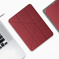 MUTURAL Origami Stand Design Full Protection Leather Case with Pen Slot for iPad Air (2013)/Air 2/Pro 9.7 inch (2016)/9.7-inch (2017)/9.7-inch (2018)