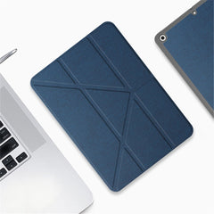 MUTURAL Origami Stand Design Full Protection Leather Case with Pen Slot for iPad Air (2013)/Air 2/Pro 9.7 inch (2016)/9.7-inch (2017)/9.7-inch (2018)
