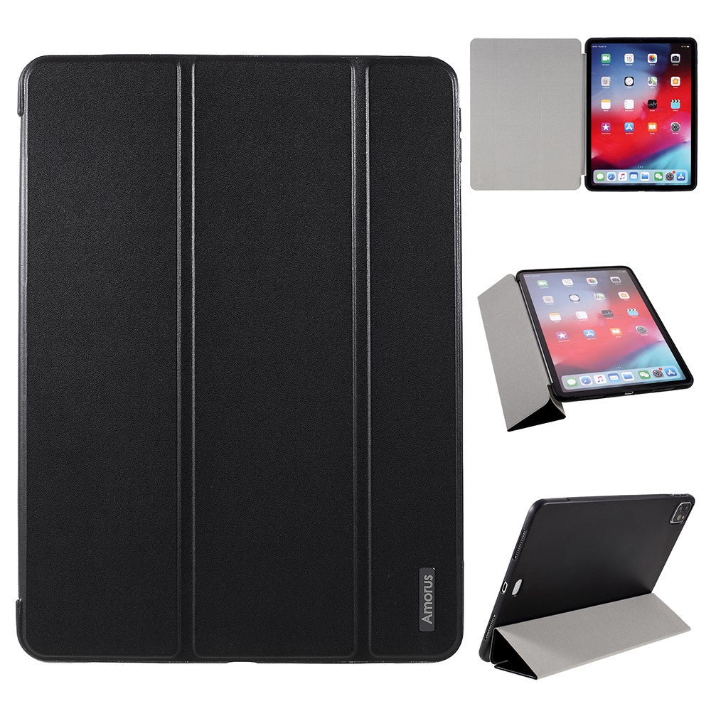 AMORUS Tri-fold Stand Leather TPU Case for iPad Air (2020) / Air (2022) / iPad Pro 11-inch (2020) / (2021) / (2022)