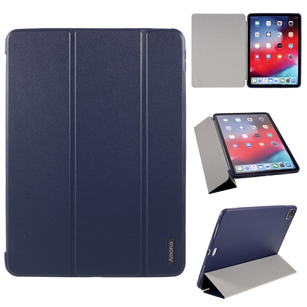 AMORUS Tri-fold Stand Leather TPU Case for iPad Air (2020) / Air (2022) / iPad Pro 11-inch (2020) / (2021) / (2022)