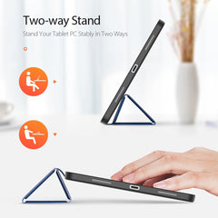 DUX DUCIS Domo Series Leather Cover for iPad Pro 12.9 (2022) / (2021) / (2020) Tri-Fold Stand Tablet Case