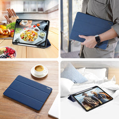 DUX DUCIS Domo Series Leather Cover for iPad Pro 12.9 (2022) / (2021) / (2020) Tri-Fold Stand Tablet Case