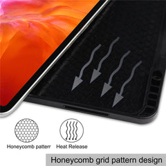 Pattern Printing Tri-Fold Stand PU Leather Tablet Cover Smart Case with Pen Slot for iPad Pro 12.9-inch (2021)