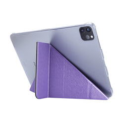 Silk Texture Leather Smart Tablet Cover Origami Stand Shell for iPad Pro 12.9-inch (2021)