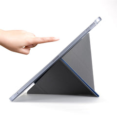 Silk Texture Leather Smart Tablet Cover Origami Stand Shell for iPad Pro 12.9-inch (2021)