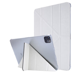 Silk Texture Leather Smart Tablet Cover Origami Stand Shell for iPad Pro 12.9-inch (2021)