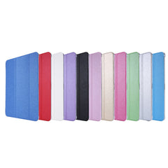Silk Texture Tri-fold Stand PU Leather Tablet Smart Case Cover Shell for iPad Pro 12.9-inch (2021)
