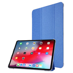Silk Texture Tri-fold Stand PU Leather Tablet Smart Case Cover Shell for iPad Pro 12.9-inch (2021)