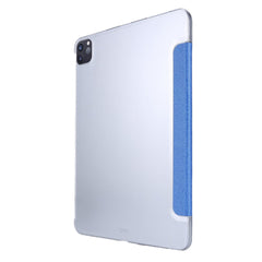 Silk Texture Tri-fold Stand PU Leather Tablet Smart Case Cover Shell for iPad Pro 12.9-inch (2021)
