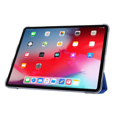 Silk Texture Tri-fold Stand PU Leather Tablet Smart Case Cover Shell for iPad Pro 12.9-inch (2021)