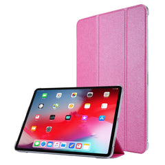 Silk Texture Tri-fold Stand PU Leather Tablet Smart Case Cover Shell for iPad Pro 12.9-inch (2021)