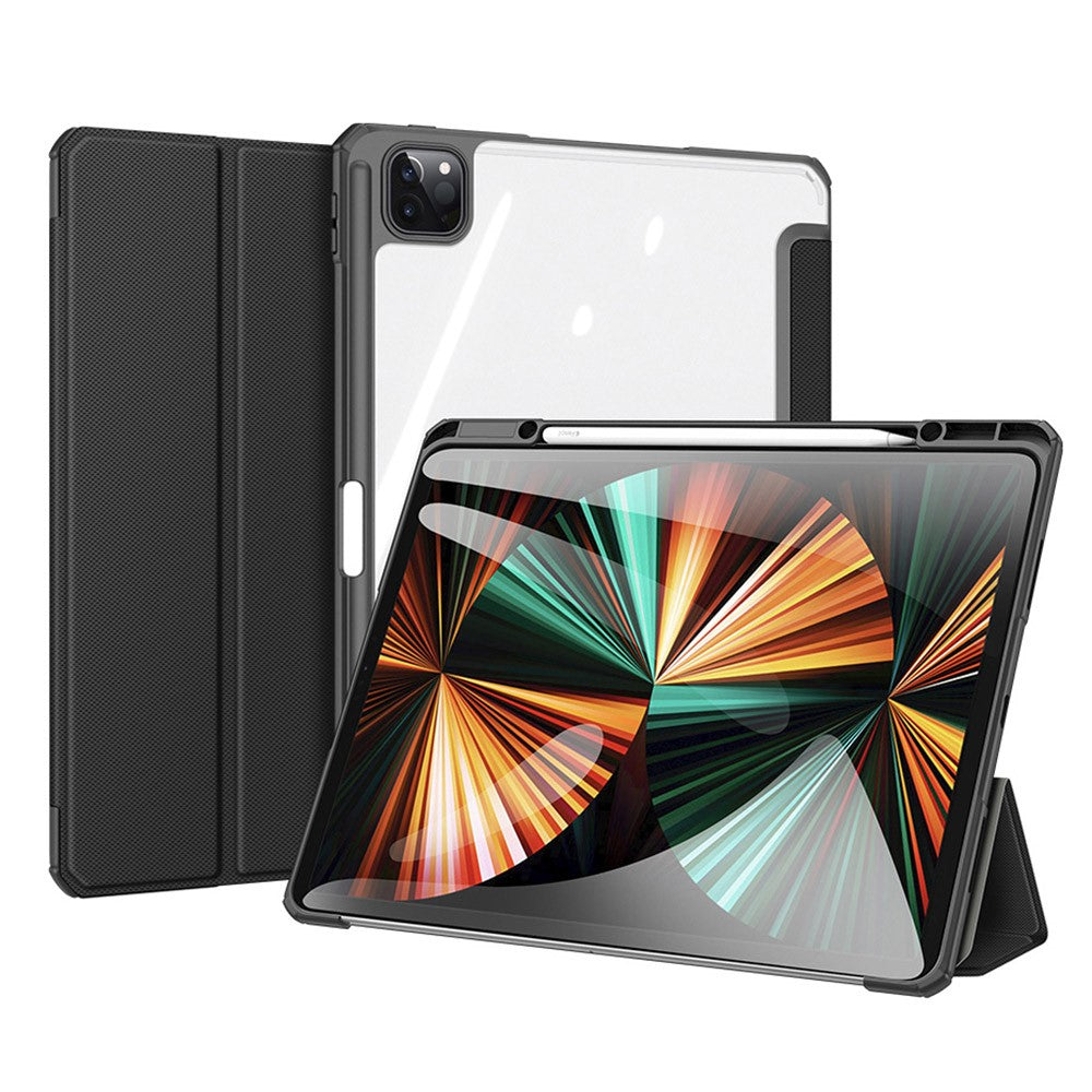 DUX DUCIS TOBY Series Tri-fold Stand Smart Premium Leather Tablet Case Cover for iPad Pro 12.9 (2022) / (2021) / (2020) / (2018)
