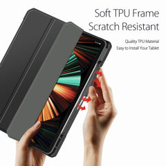 DUX DUCIS TOBY Series Tri-fold Stand Smart Premium Leather Tablet Case Cover for iPad Pro 12.9 (2022) / (2021) / (2020) / (2018)