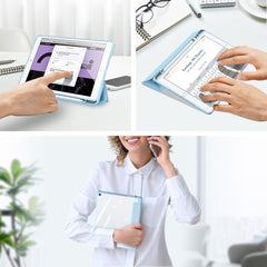 Étui en cuir à trois volets pour tablette DUX DUCIS série TOBY, style professionnel, avec support, pour iPad 10.2 (2021)/(2020)/(2019) 