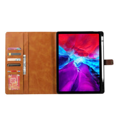 Stand Wallet Design Leather Tablet Protective Case Cover with Pen Slot for iPad Pro 12.9-inch (2021)
