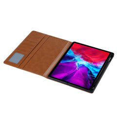 PU Leather Folding Stand Wallet Tablet Back Cover with Pen Holder & Card Holder for iPad Pro 12.9-inch (2021)