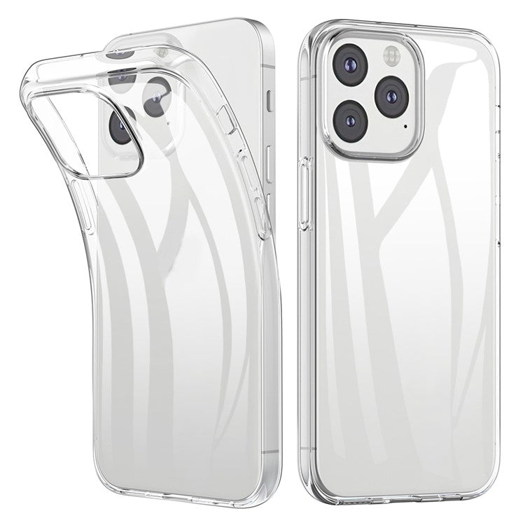 For iPhone 13 6.1 inch Soft TPU Crystal Transparent Anti-fingerprint Shockproof Protective Cover - TechGearPal