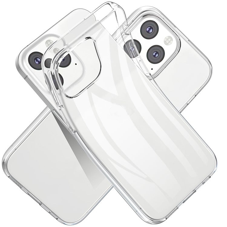 For iPhone 13 6.1 inch Soft TPU Crystal Transparent Anti-fingerprint Shockproof Protective Cover - TechGearPal