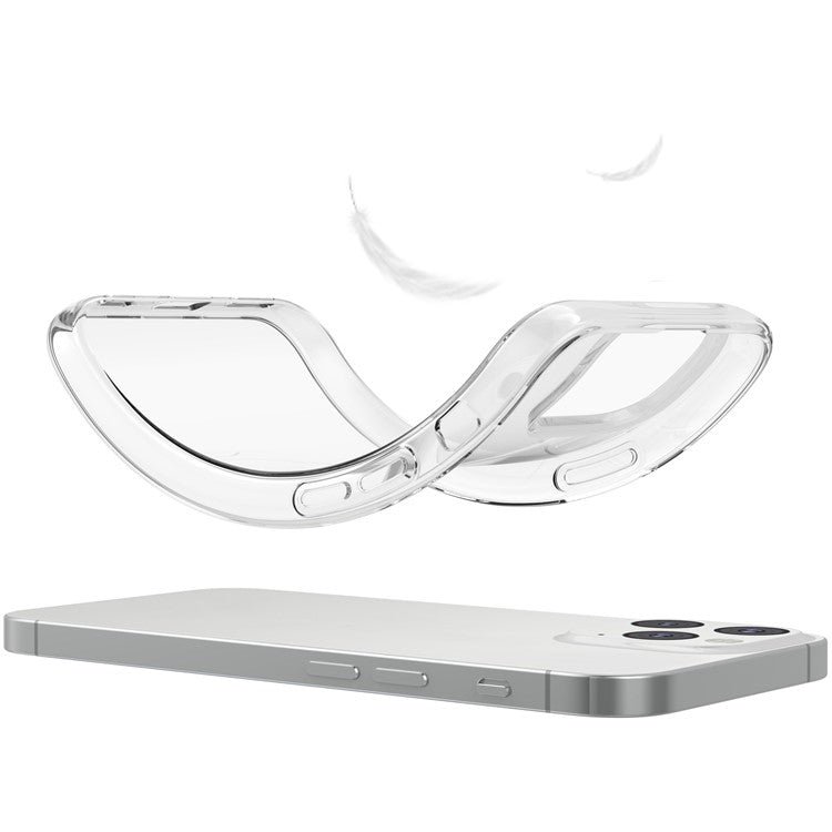 For iPhone 13 6.1 inch Soft TPU Crystal Transparent Anti-fingerprint Shockproof Protective Cover - TechGearPal