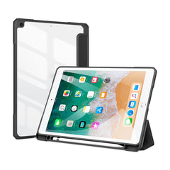 DUX DUCIS TOBY Series Tri-fold Leather Stand Tablet Case with Auto Sleep / Wake for iPad 9.7-inch (2017)/(2018)