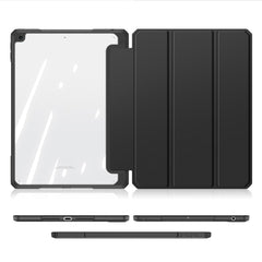 DUX DUCIS TOBY Series Tri-fold Leather Stand Tablet Case with Auto Sleep / Wake for iPad 9.7-inch (2017)/(2018)