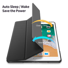 DUX DUCIS TOBY Series Tri-fold Leather Stand Tablet Case with Auto Sleep / Wake for iPad 9.7-inch (2017)/(2018)