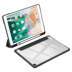 DUX DUCIS TOBY Series Tri-fold Leather Stand Tablet Case with Auto Sleep / Wake for iPad 9.7-inch (2017)/(2018)