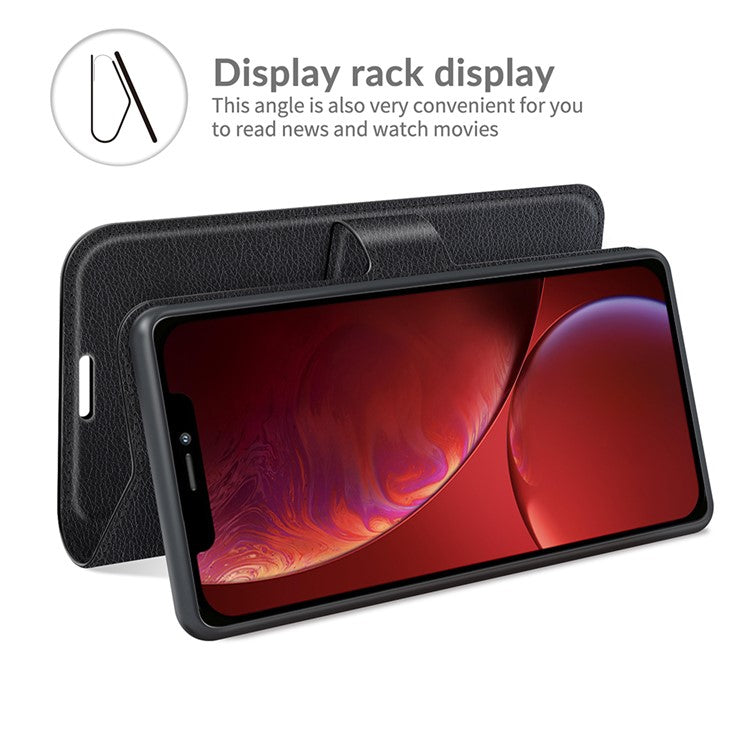 Full Protective Litchi Skin Leather Wallet Case Mobile Phone Stand Case Cover for iPhone 13 mini 5.4 inch - TechGearPal