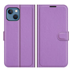 Full Protective Litchi Skin Leather Wallet Case Mobile Phone Stand Case Cover for iPhone 13 mini 5.4 inch - TechGearPal