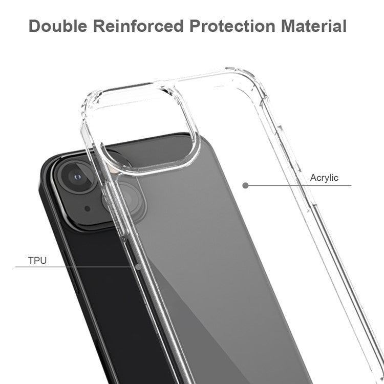 Anti-Scratch Shockproof Acrylic + TPU Bumper Transparent Protective Back Case for iPhone 13 mini 5.4 inch - TechGearPal