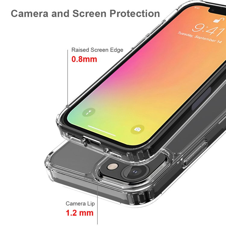 Anti-Scratch Shockproof Acrylic + TPU Bumper Transparent Protective Back Case for iPhone 13 mini 5.4 inch - TechGearPal