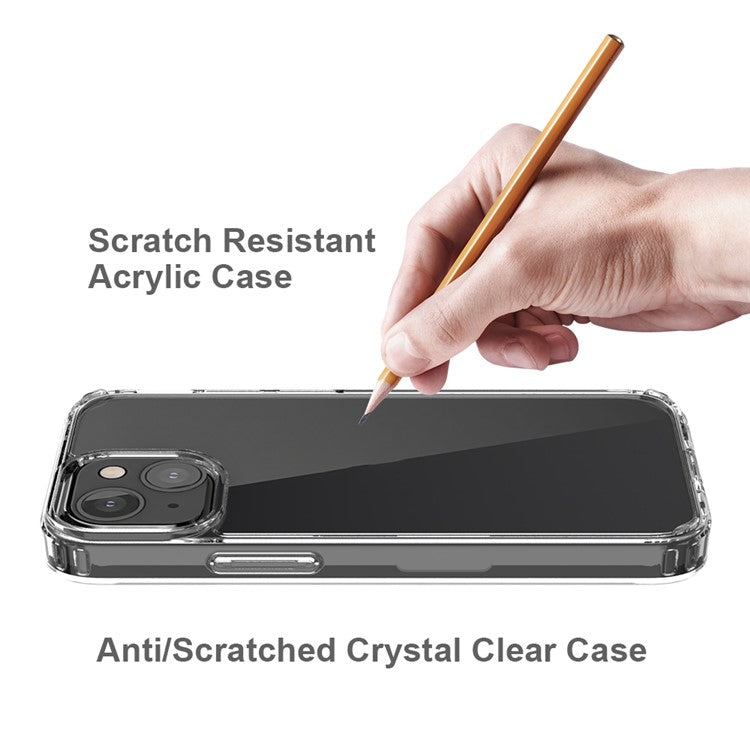Anti-Scratch Shockproof Acrylic + TPU Bumper Transparent Protective Back Case for iPhone 13 mini 5.4 inch - TechGearPal